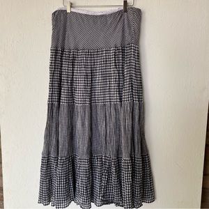 Chaps Black and White Maxi Skirt